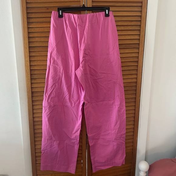 Maeve By Anthropologie Pull-On Curved Poplin Pink Trousers Sz XS - Picture 7 of 9
